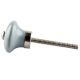 Solid Grey Small Bulb Ceramic Wardrobe Knob
